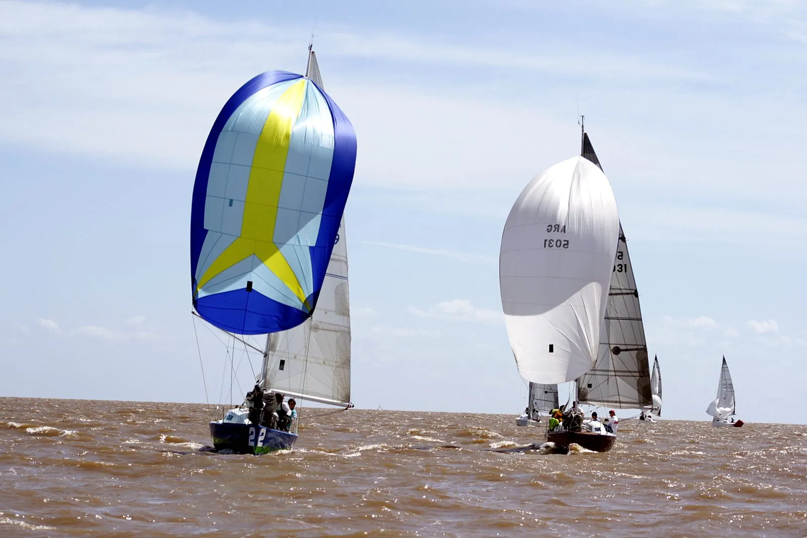 Popa con spinnaker